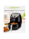 Tower T17021 Air Fryer with Rapid Air Circulation | 60-Minute Timer, 4.3L, Black